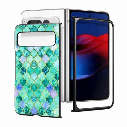 For Google Pixel Fold PU Leather + Hard PC Shell Ultra Thin Pattern Printing Phone Case Cover