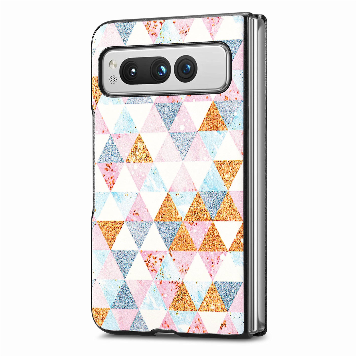 For Google Pixel Fold PU Leather + Hard PC Shell Ultra Thin Pattern Printing Phone Case Cover