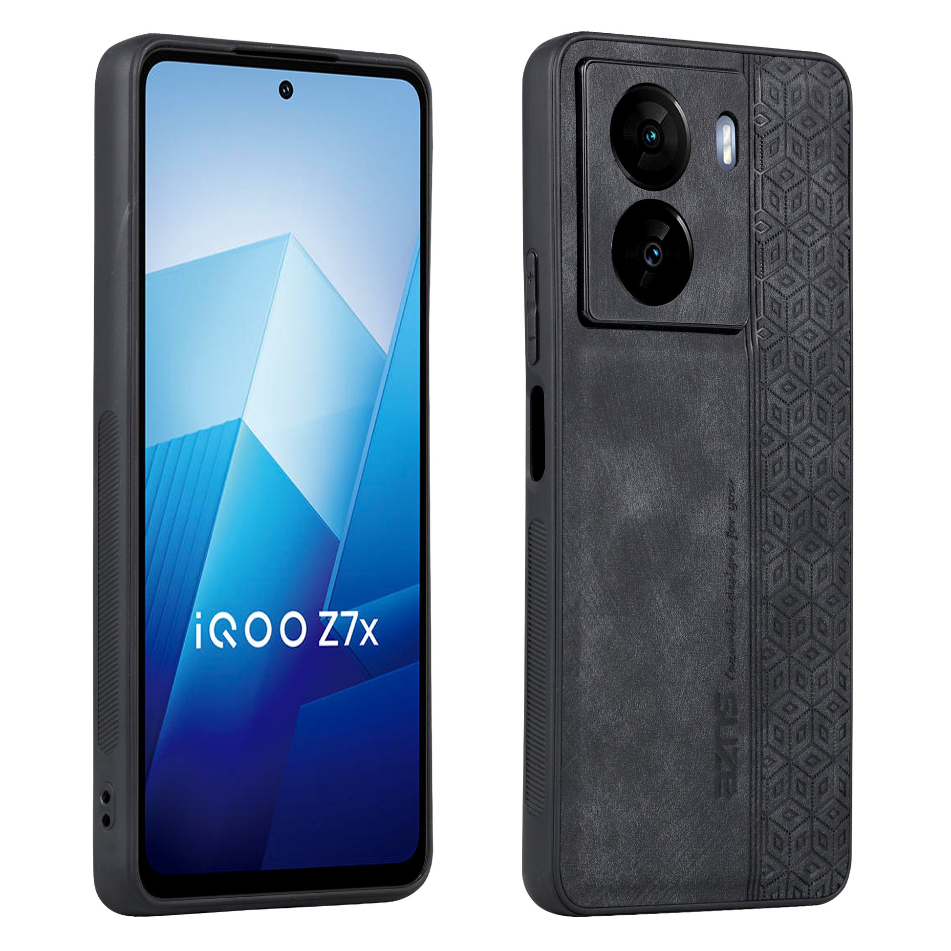 AZNS For vivo iQOO Z7 5G / Z7x 5G PU Leather+TPU Phone Case Imprinted Pattern Non-Slip Grip Cover