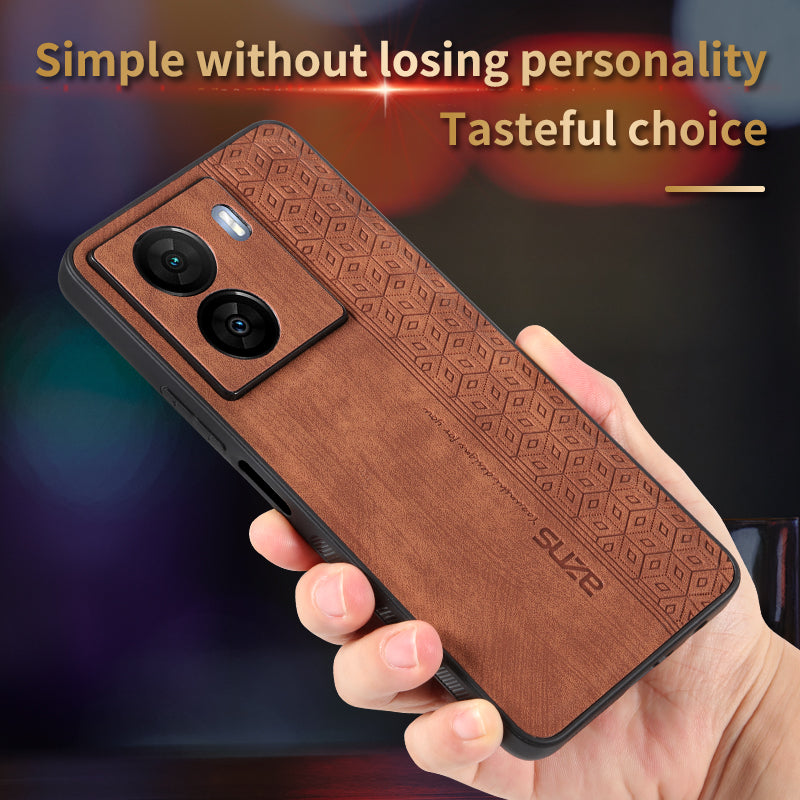 AZNS For vivo iQOO Z7 5G / Z7x 5G PU Leather+TPU Phone Case Imprinted Pattern Non-Slip Grip Cover