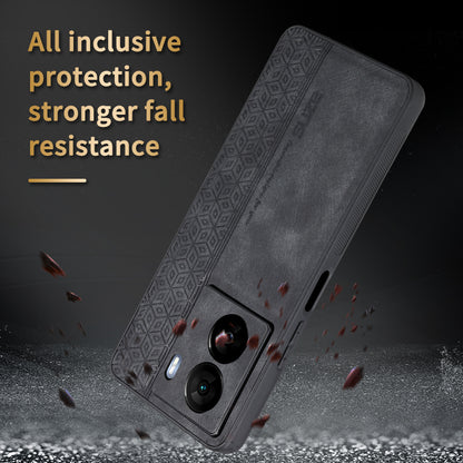 AZNS For vivo iQOO Z7 5G / Z7x 5G PU Leather+TPU Phone Case Imprinted Pattern Non-Slip Grip Cover