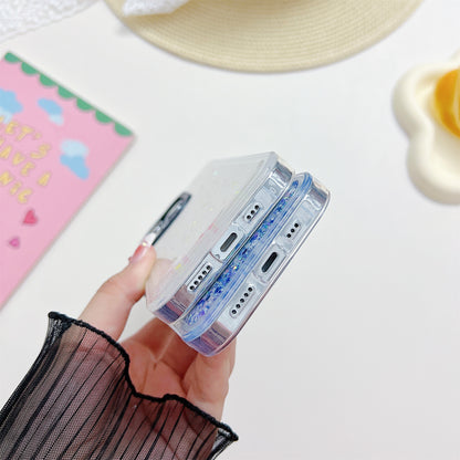 Luminous Case for iPhone 14 Pro Camera Protection Frame Epoxy Glitter Sparkle PC+TPU Phone Cover