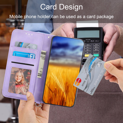 Wallet Phone Case for Huawei P60 / P60 Pro Shockproof Case Skin-Touch Imprinted Flower Leather Flip Cover with Strap