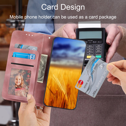 Wallet Phone Case for Huawei P60 / P60 Pro Shockproof Case Skin-Touch Imprinted Flower Leather Flip Cover with Strap