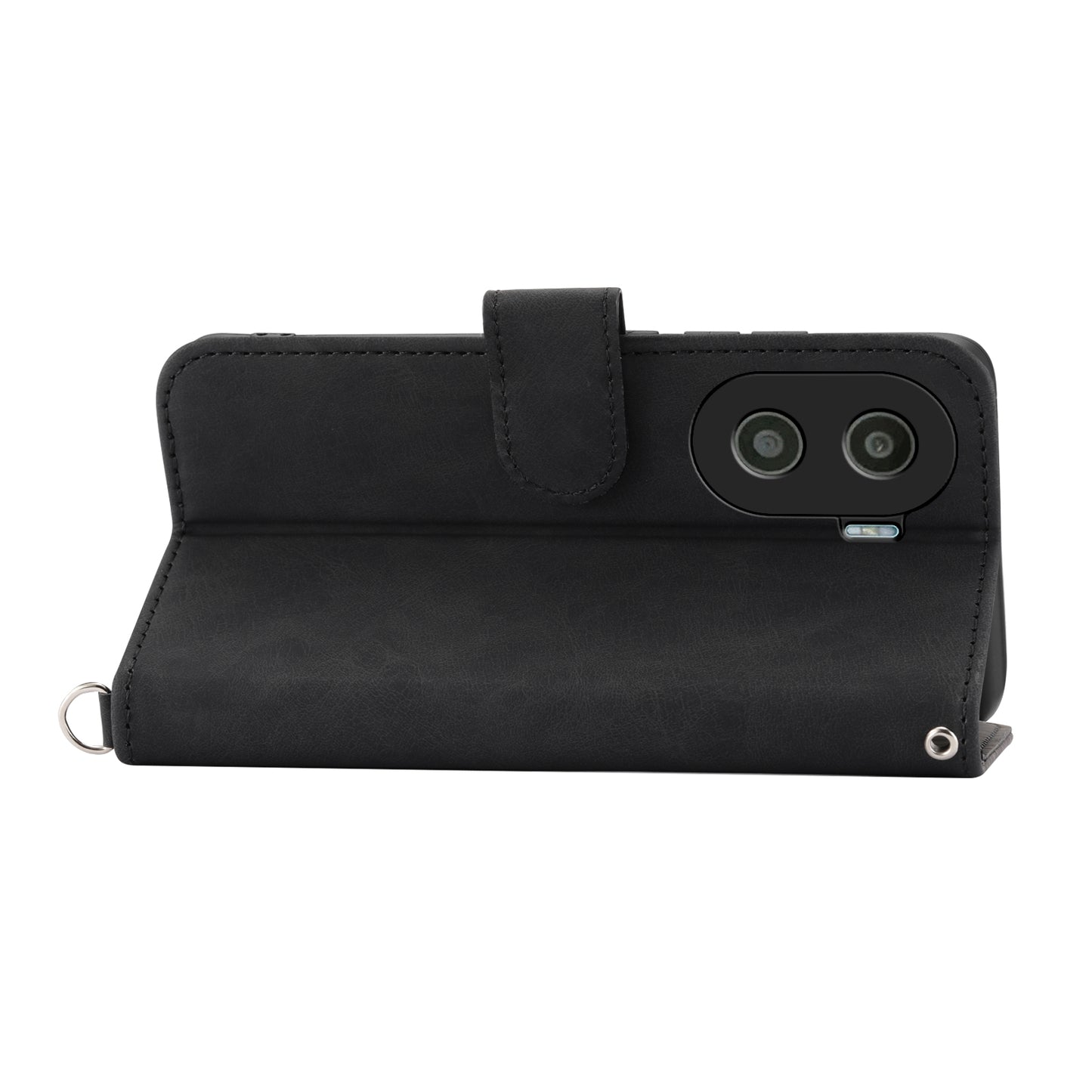 Anti-Drop PU Leather Case for Honor X40i 5G Imprinted Flower Skin-Touch Wallet Phone Cover with Strap