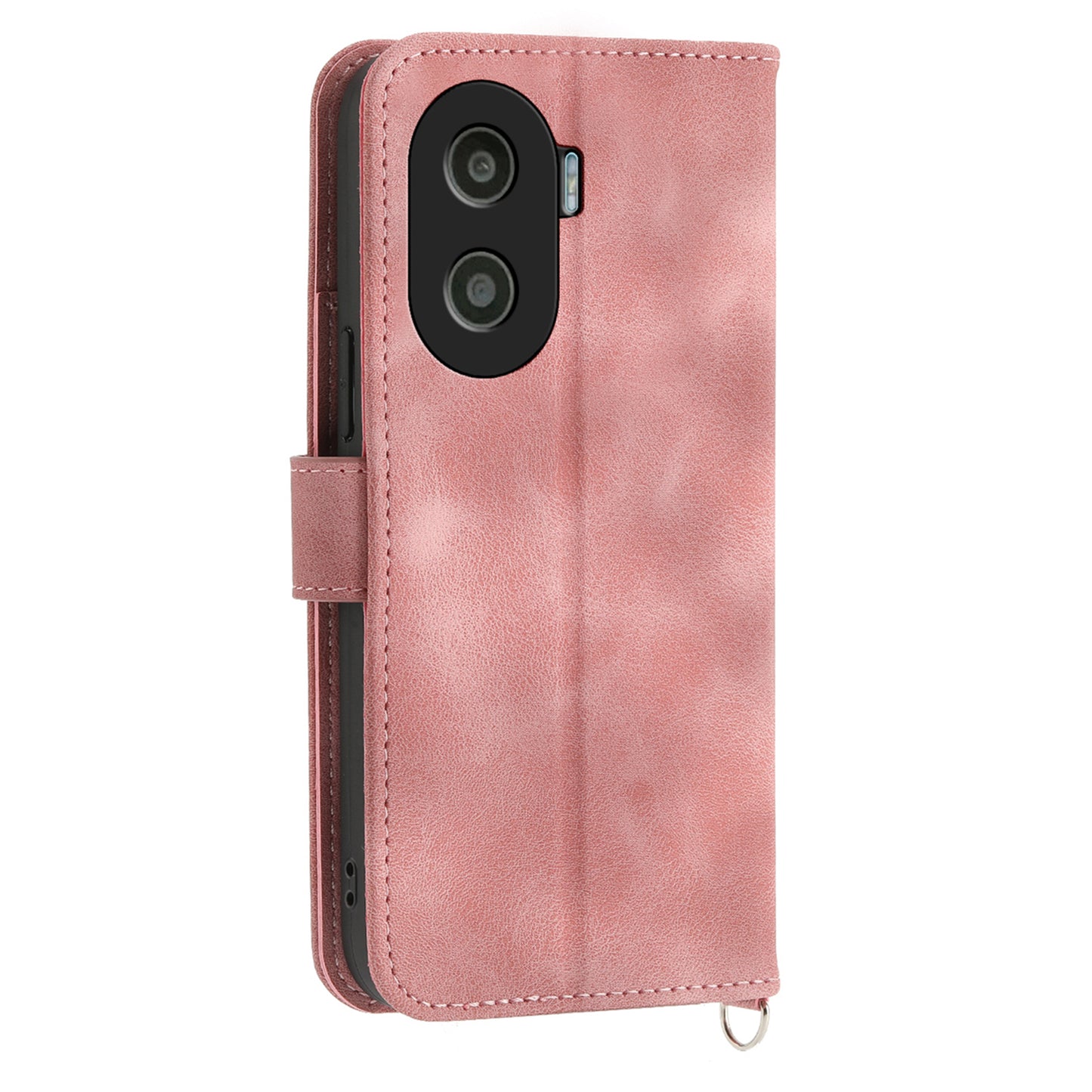 Anti-Drop PU Leather Case for Honor X40i 5G Imprinted Flower Skin-Touch Wallet Phone Cover with Strap