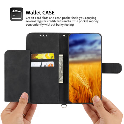 Flower Imprinted Phone Case for Huawei nova 11 Pro Skin-Touch Phone Shell Anti-Drop PU Leather Wallet Cover with Strap