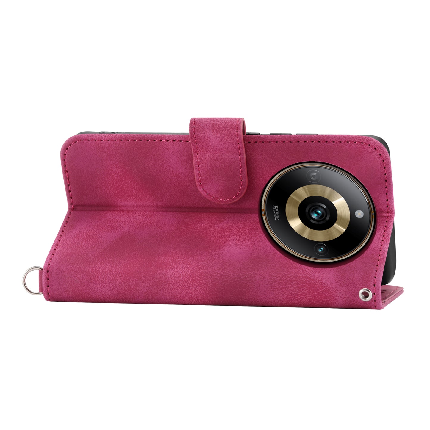 Protective Case for Realme 11 Pro 5G Imprinted Flower PU Leather Cover Skin-Touch Wallet Phone Shell with Strap