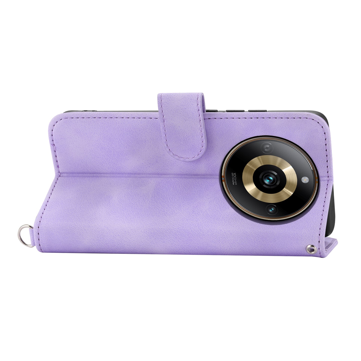 Protective Case for Realme 11 Pro 5G Imprinted Flower PU Leather Cover Skin-Touch Wallet Phone Shell with Strap