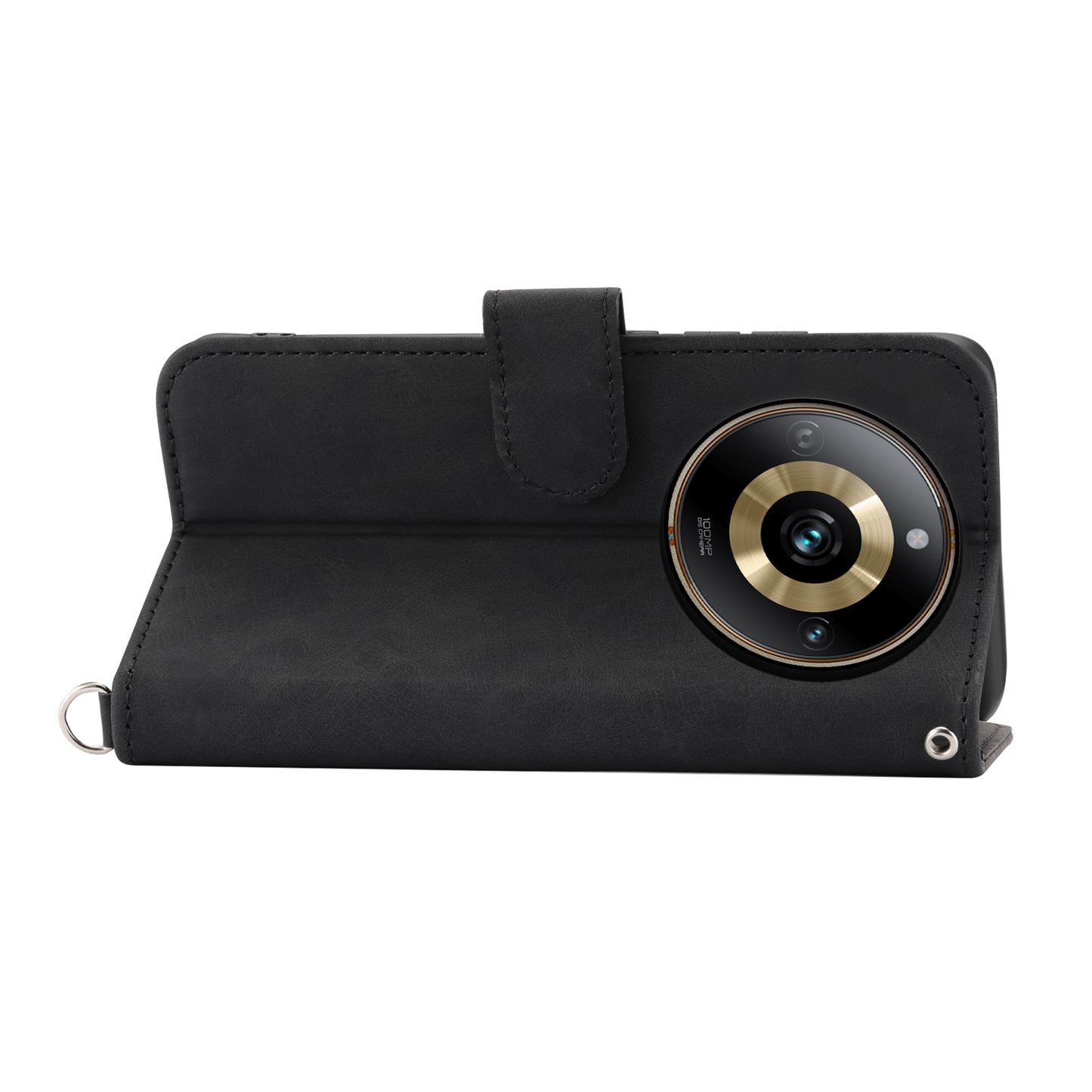 Protective Case for Realme 11 Pro 5G Imprinted Flower PU Leather Cover Skin-Touch Wallet Phone Shell with Strap