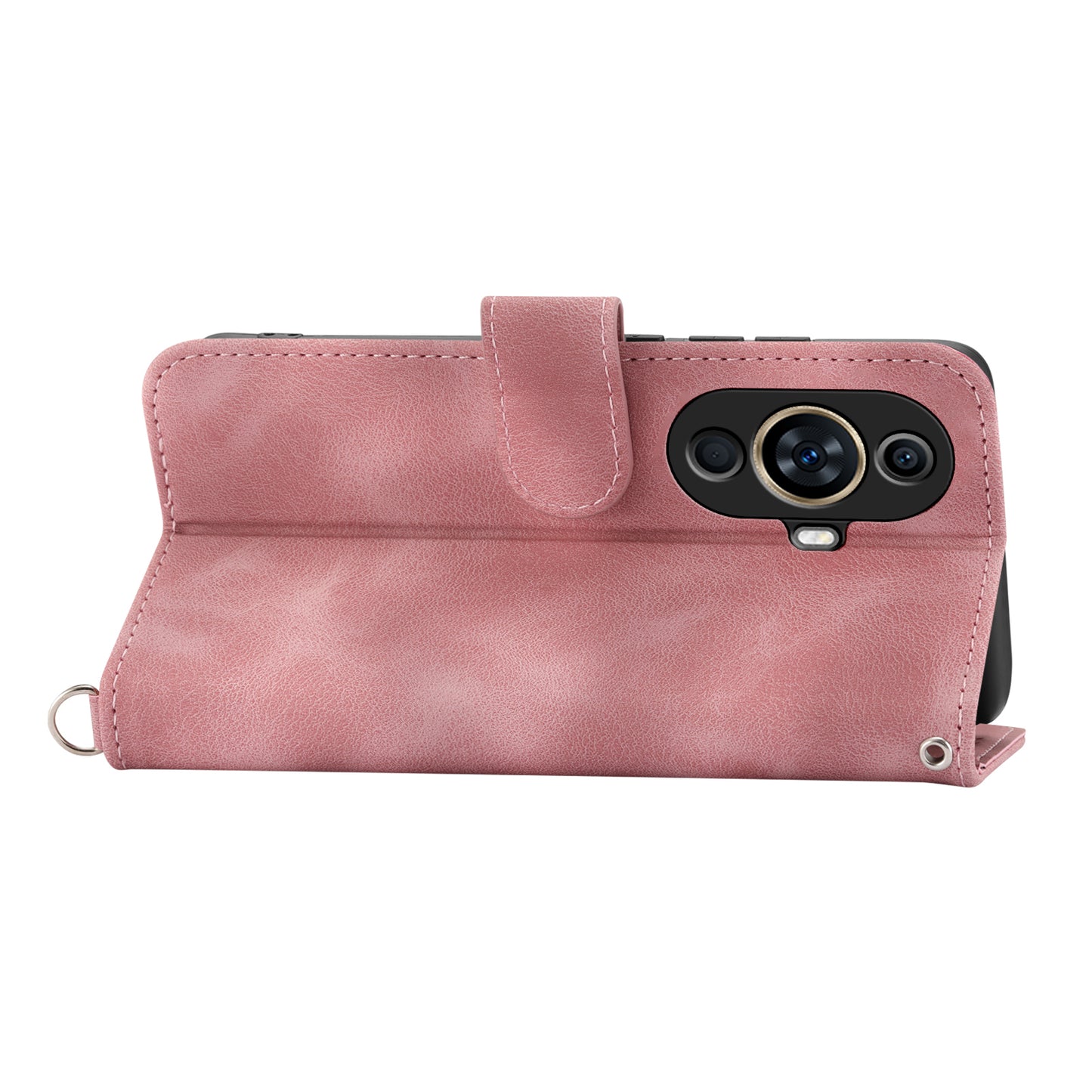 Phone Case for Huawei nova 11 , Imprinted Flower Skin-Touch Feeling Leather Cover Wallet with Strap