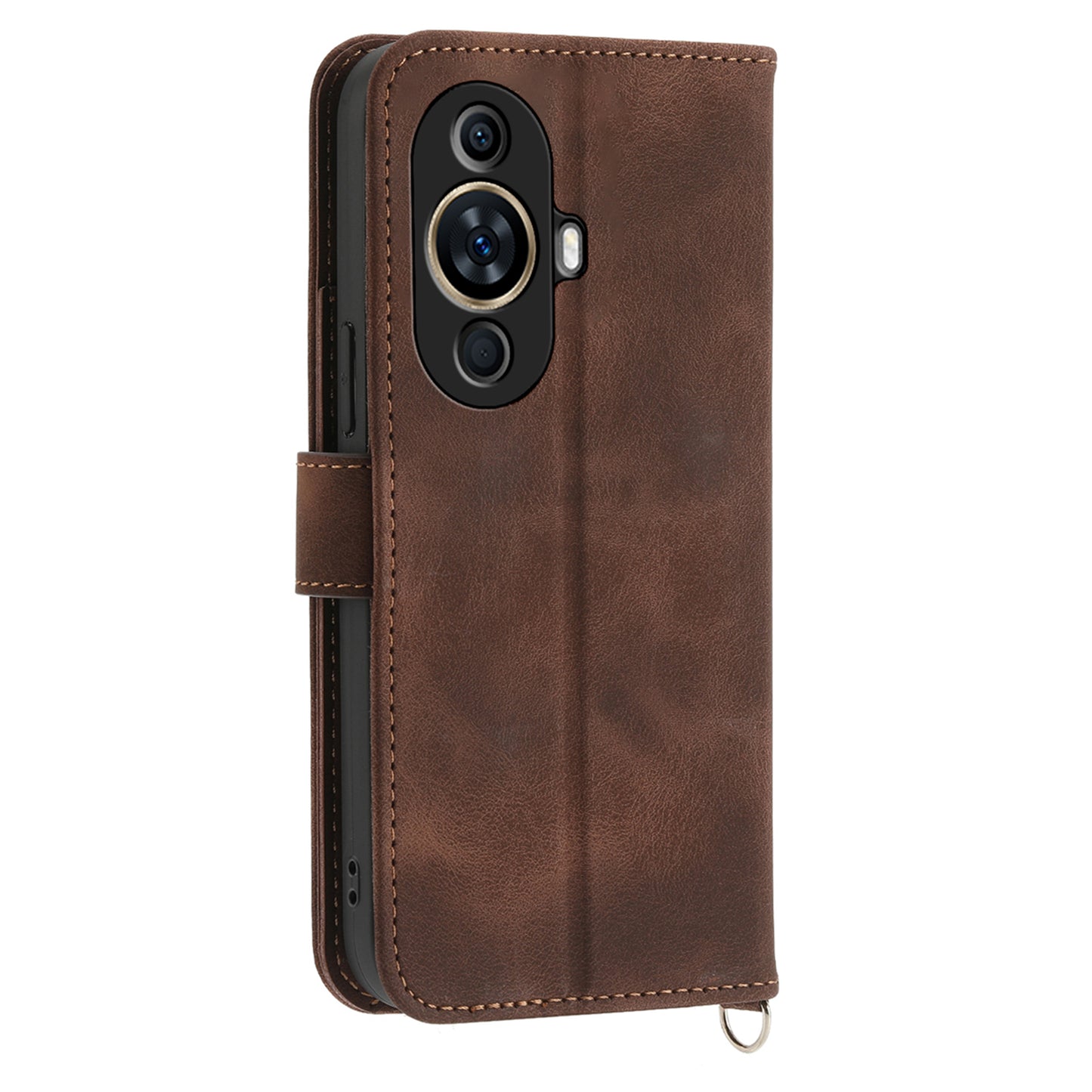 Phone Case for Huawei nova 11 , Imprinted Flower Skin-Touch Feeling Leather Cover Wallet with Strap
