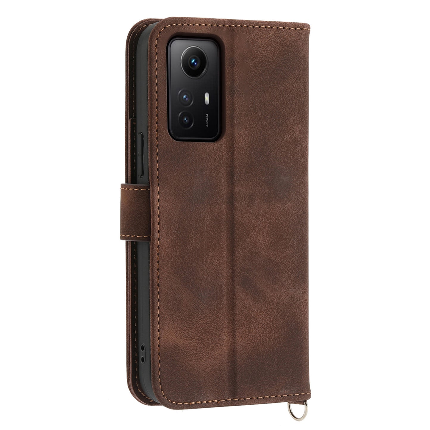 Shockproof Case for Xiaomi Redmi Note 12S 4G Flower Imprinted Leather Cover Skin-Touch Wallet Phone Case with Strap