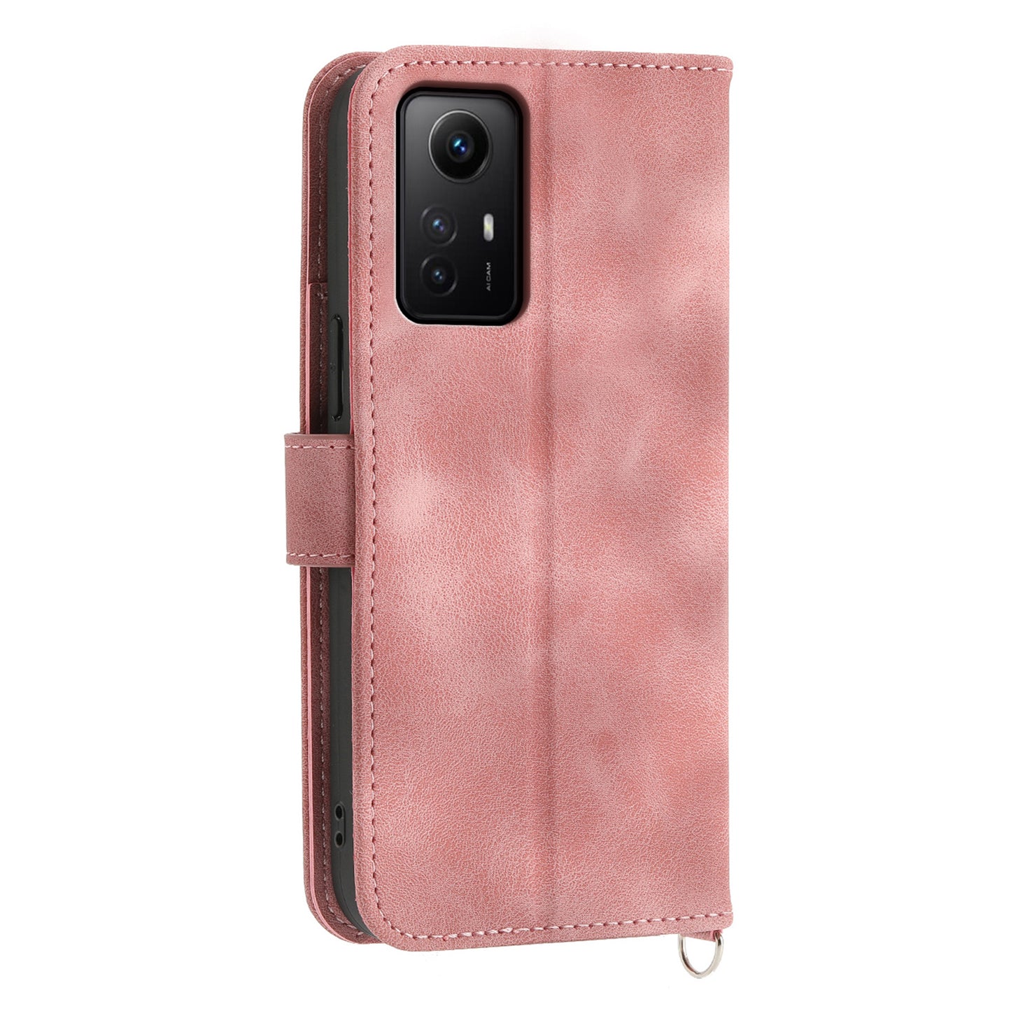 Shockproof Case for Xiaomi Redmi Note 12S 4G Flower Imprinted Leather Cover Skin-Touch Wallet Phone Case with Strap