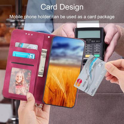 Shockproof Case for Xiaomi Redmi Note 12S 4G Flower Imprinted Leather Cover Skin-Touch Wallet Phone Case with Strap