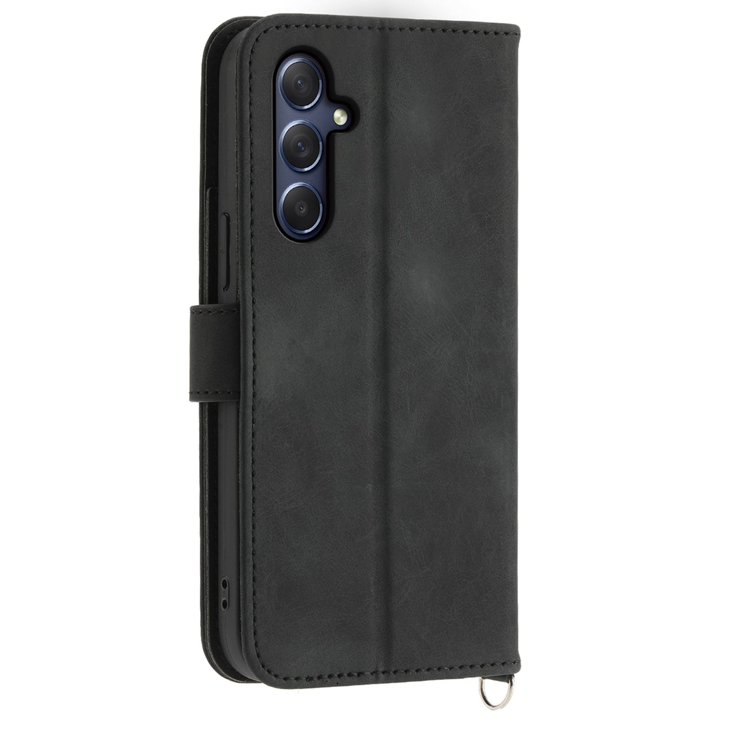 For Samsung Galaxy M54 5G / F54 5G Wallet Phone Case Flower Imprinted Skin-Touch Leather Cover with Strap