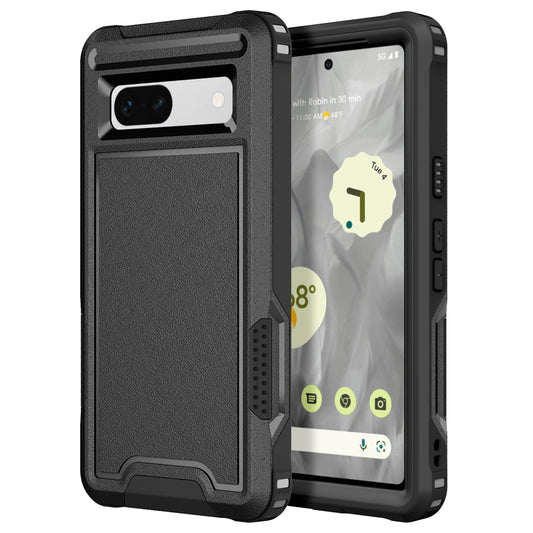 For Google Pixel 7a Rugged Hybrid  Hard PC Soft TPU Phone Case Non-Slip Protective Cover