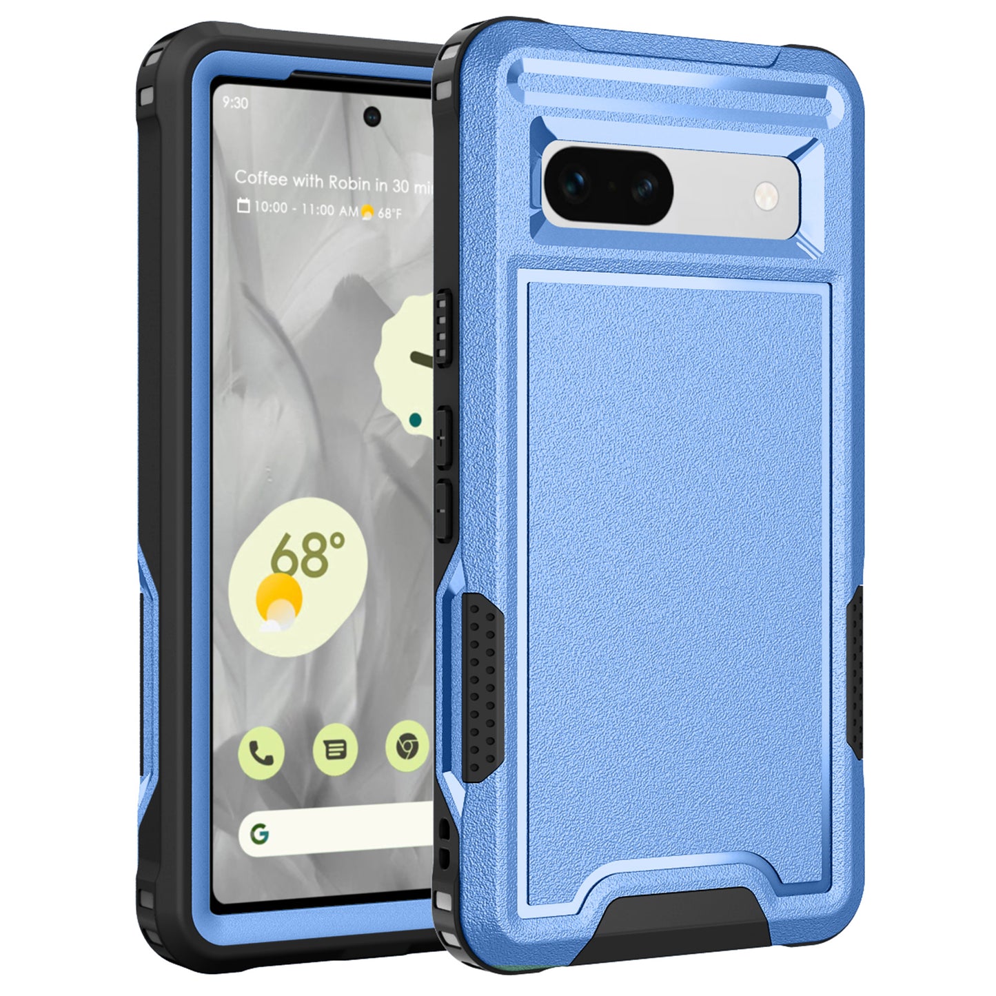 For Google Pixel 7a Rugged Hybrid  Hard PC Soft TPU Phone Case Non-Slip Protective Cover
