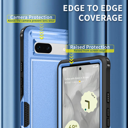 For Google Pixel 7a Rugged Hybrid  Hard PC Soft TPU Phone Case Non-Slip Protective Cover