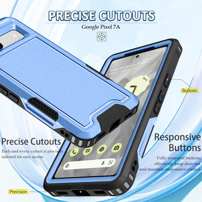 For Google Pixel 7a Rugged Hybrid  Hard PC Soft TPU Phone Case Non-Slip Protective Cover