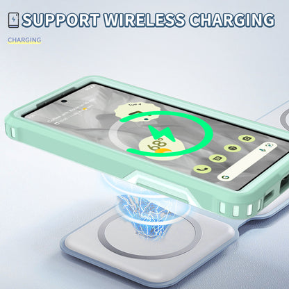 For Google Pixel 7a Rugged Hybrid  Hard PC Soft TPU Phone Case Non-Slip Protective Cover