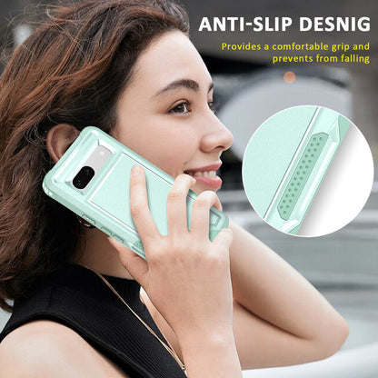 For Google Pixel 7a Rugged Hybrid  Hard PC Soft TPU Phone Case Non-Slip Protective Cover