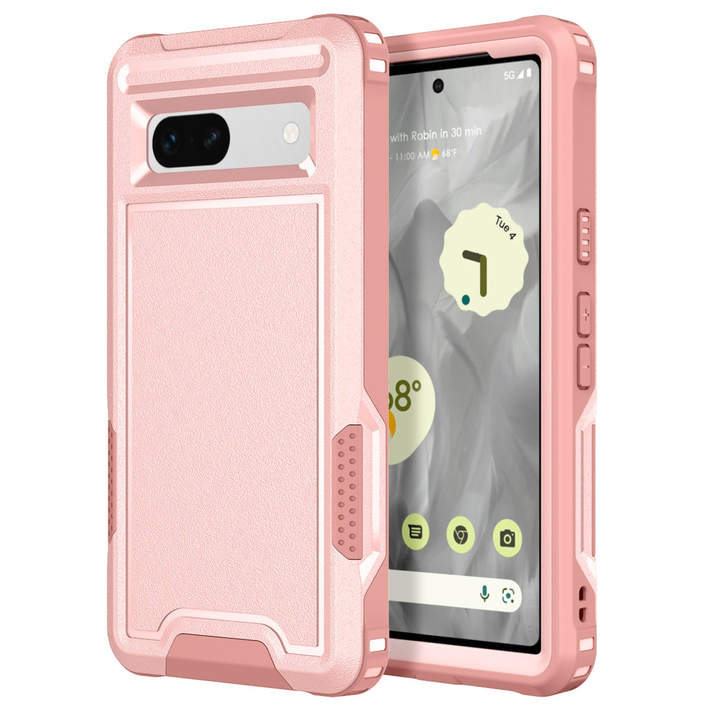 For Google Pixel 7a Rugged Hybrid  Hard PC Soft TPU Phone Case Non-Slip Protective Cover