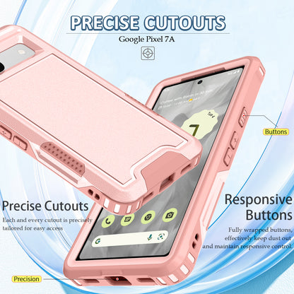 For Google Pixel 7a Rugged Hybrid  Hard PC Soft TPU Phone Case Non-Slip Protective Cover