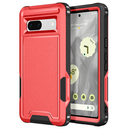 For Google Pixel 7a Rugged Hybrid  Hard PC Soft TPU Phone Case Non-Slip Protective Cover