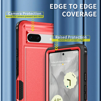 For Google Pixel 7a Rugged Hybrid  Hard PC Soft TPU Phone Case Non-Slip Protective Cover