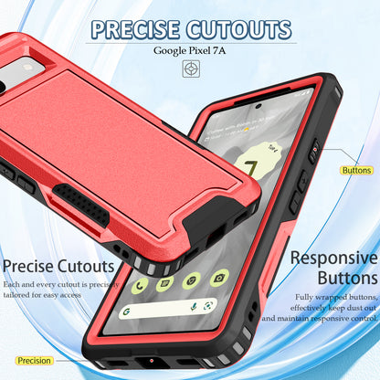 For Google Pixel 7a Rugged Hybrid  Hard PC Soft TPU Phone Case Non-Slip Protective Cover