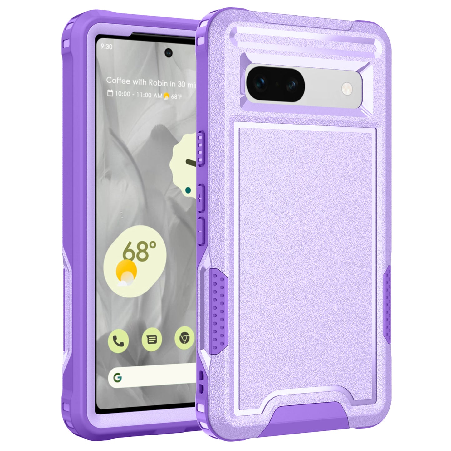 For Google Pixel 7a Rugged Hybrid  Hard PC Soft TPU Phone Case Non-Slip Protective Cover