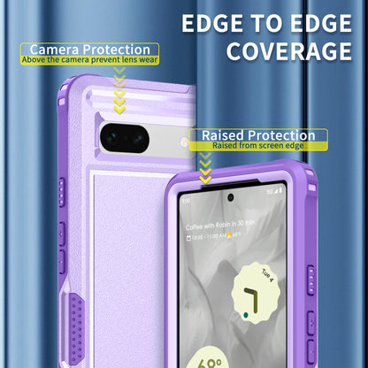 For Google Pixel 7a Rugged Hybrid  Hard PC Soft TPU Phone Case Non-Slip Protective Cover