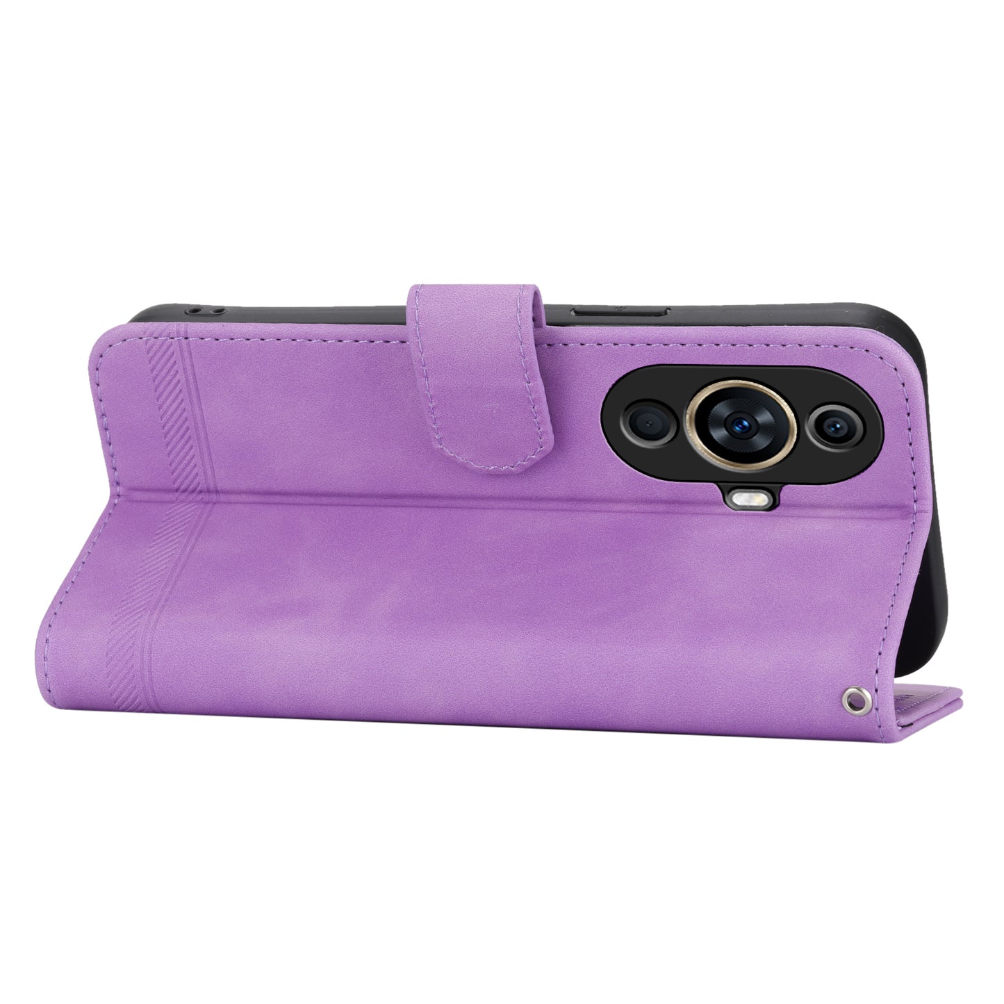 DIERFENG DF-03 Phone Case for Huawei nova 11 , Lines Imprinted Leather Wallet Flip Stand Cover