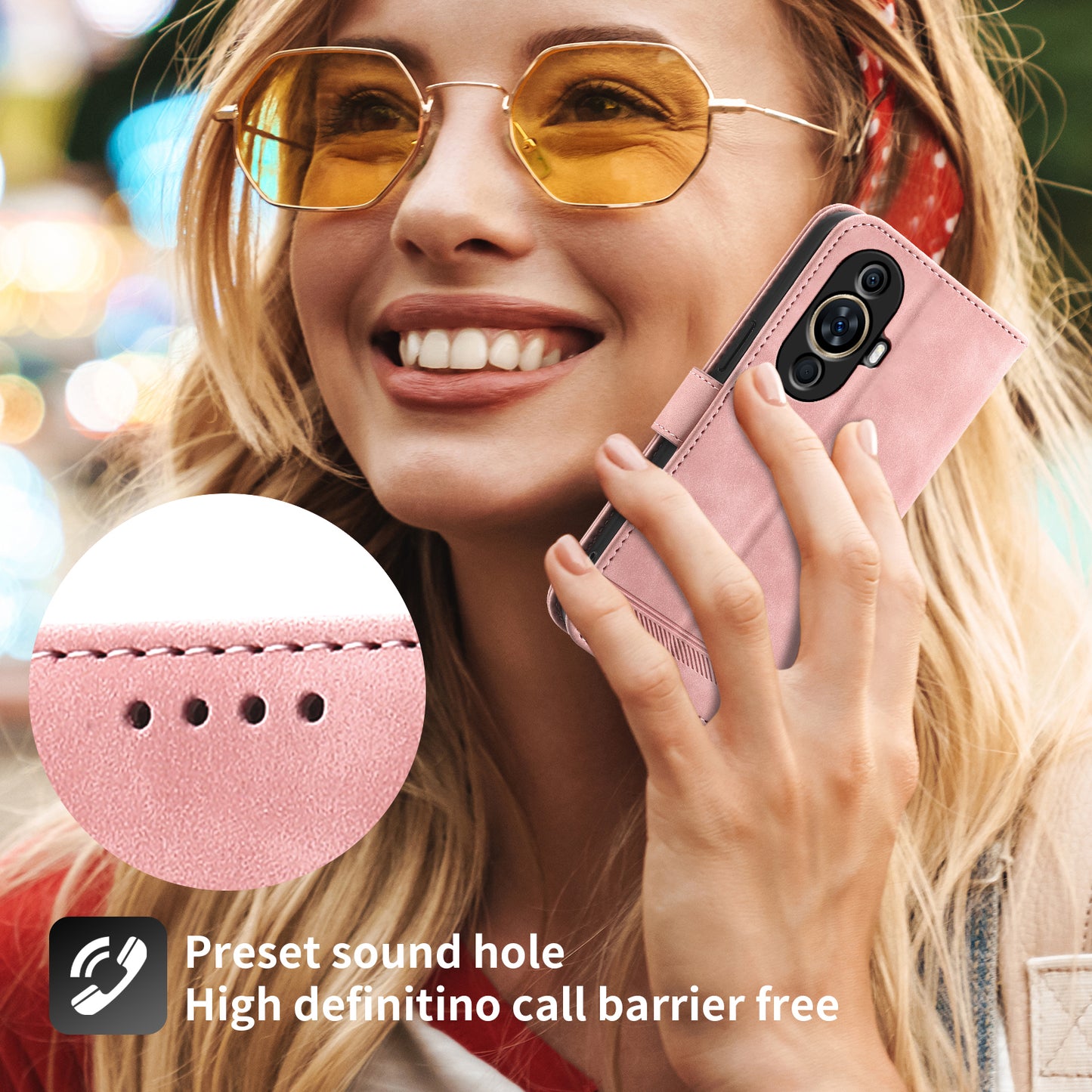 DIERFENG DF-03 Phone Case for Huawei nova 11 , Lines Imprinted Leather Wallet Flip Stand Cover