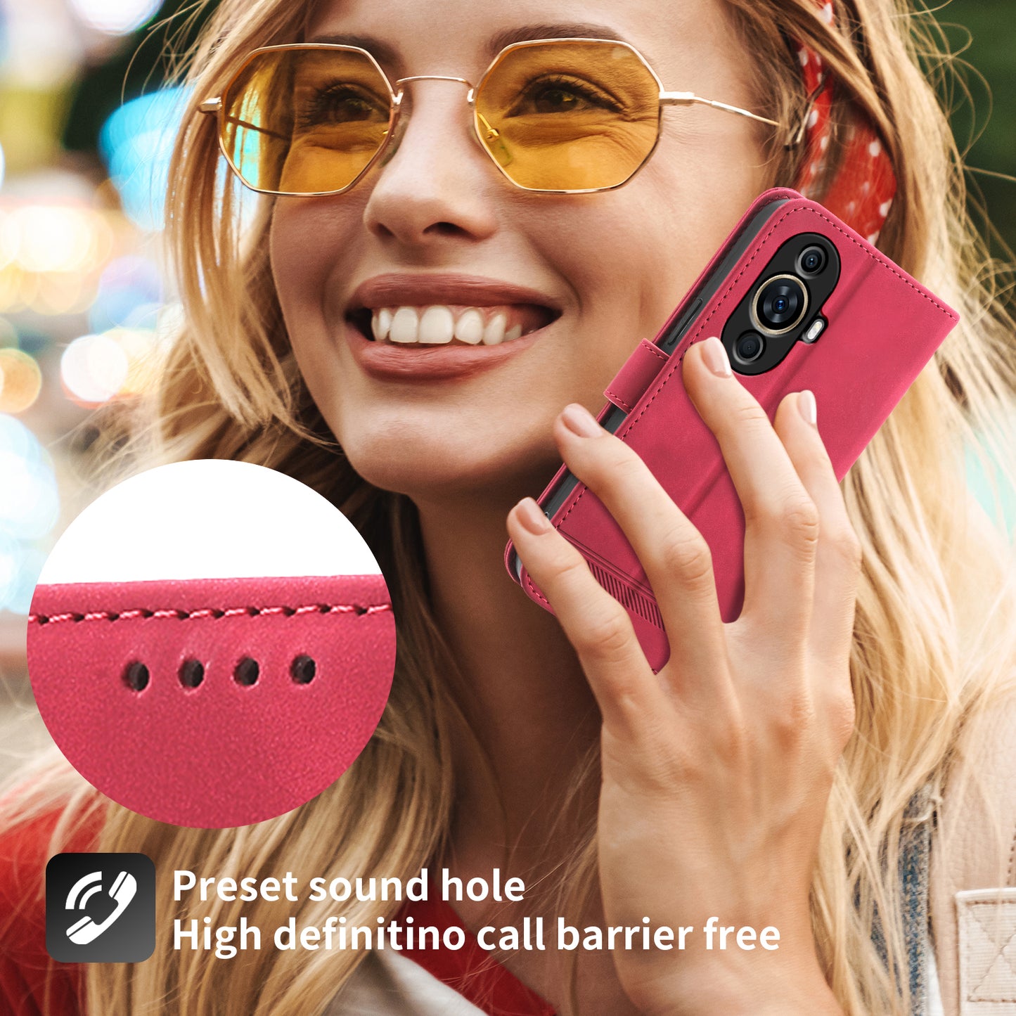 DIERFENG DF-03 Phone Case for Huawei nova 11 , Lines Imprinted Leather Wallet Flip Stand Cover