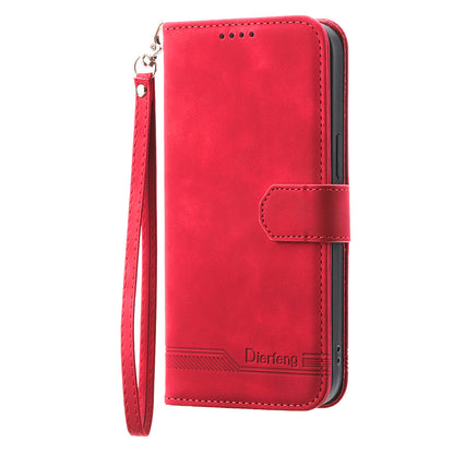 DIERFENG DF-03 Phone Case for Huawei nova 11 , Lines Imprinted Leather Wallet Flip Stand Cover