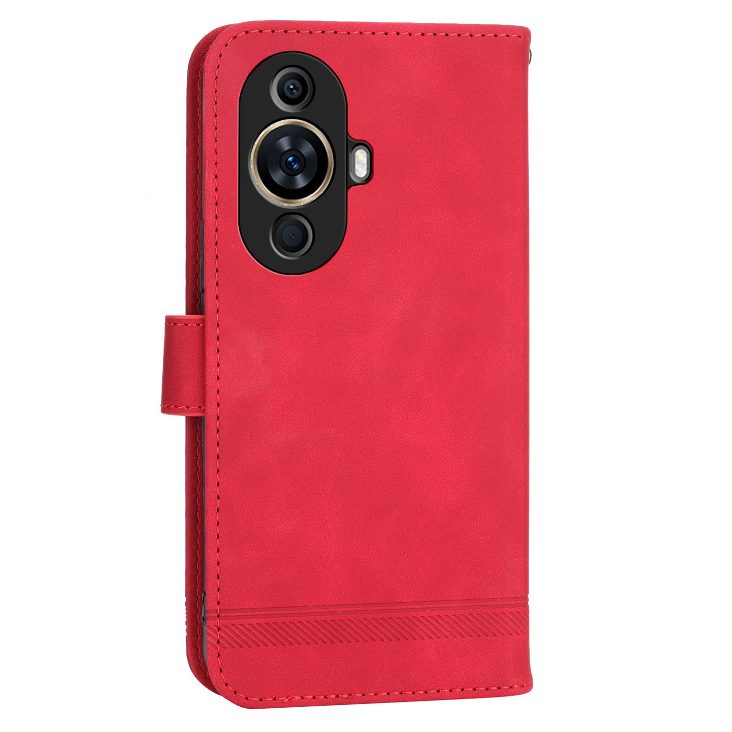 DIERFENG DF-03 Phone Case for Huawei nova 11 , Lines Imprinted Leather Wallet Flip Stand Cover