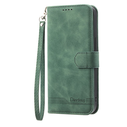DIERFENG DF-03 Phone Case for Huawei nova 11 , Lines Imprinted Leather Wallet Flip Stand Cover