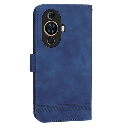 DIERFENG DF-03 Phone Case for Huawei nova 11 , Lines Imprinted Leather Wallet Flip Stand Cover
