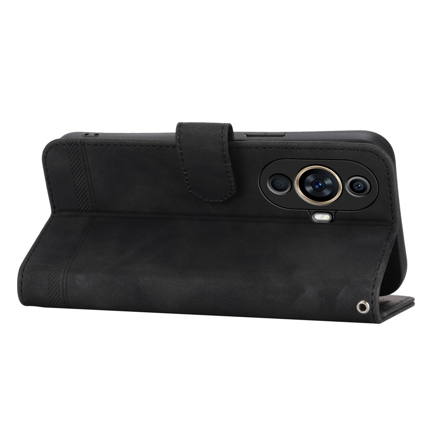 DIERFENG DF-03 Phone Case for Huawei nova 11 , Lines Imprinted Leather Wallet Flip Stand Cover