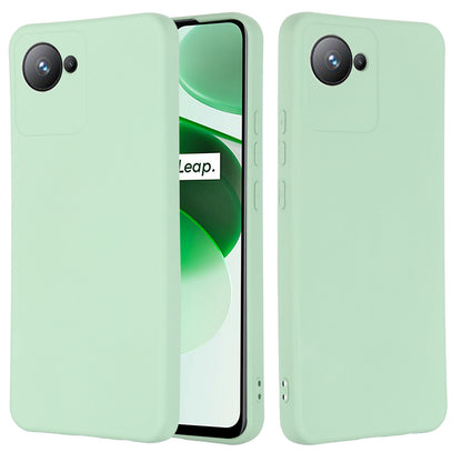 For Realme Narzo 50i Prime 4G / C30s 4G Soft Lining Liquid Silicone Phone Case Anti-Drop Shockproof Cover