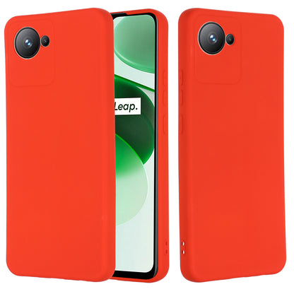 For Realme Narzo 50i Prime 4G / C30s 4G Soft Lining Liquid Silicone Phone Case Anti-Drop Shockproof Cover