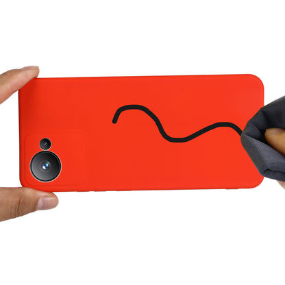 For Realme Narzo 50i Prime 4G / C30s 4G Soft Lining Liquid Silicone Phone Case Anti-Drop Shockproof Cover