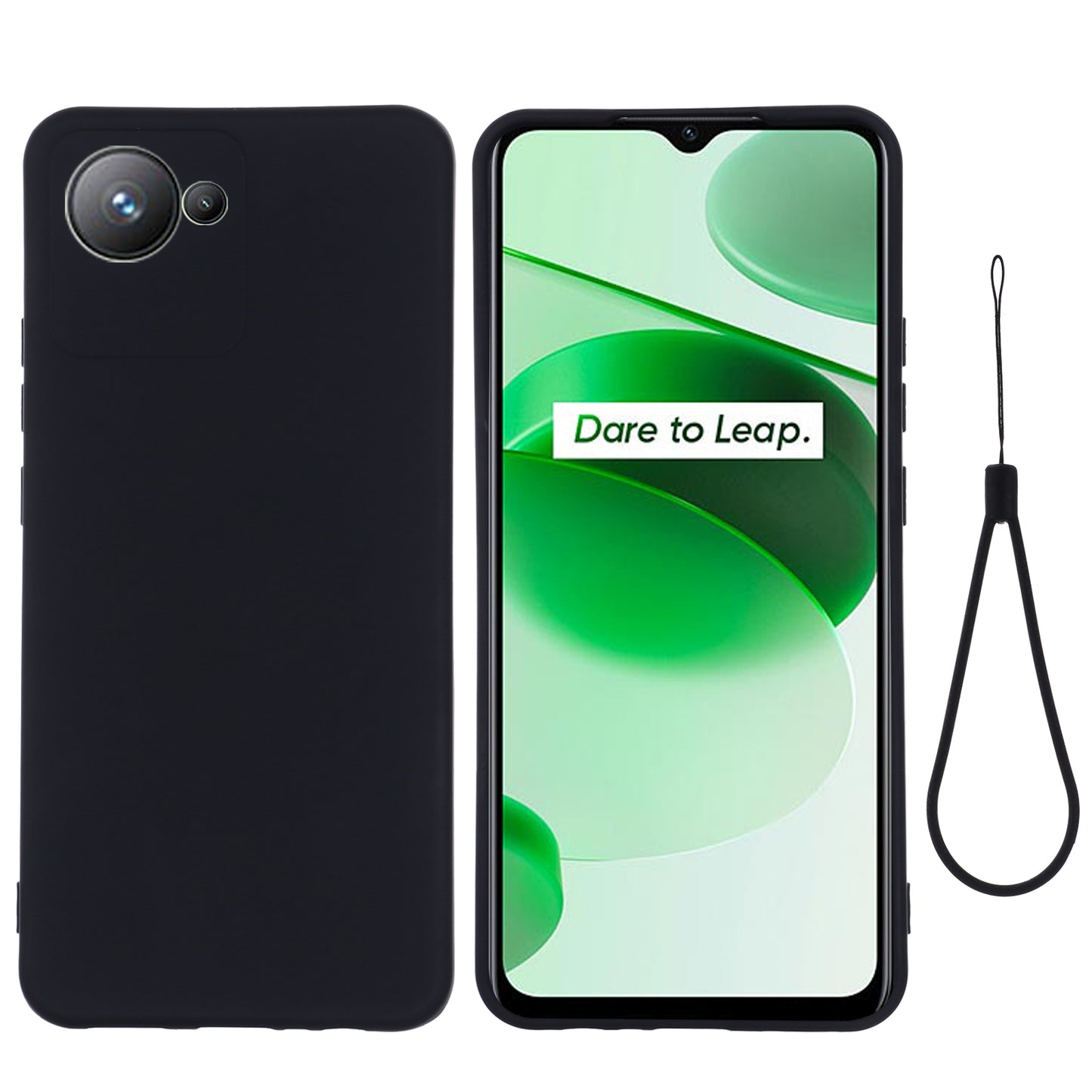 For Realme Narzo 50i Prime 4G / C30s 4G Soft Lining Liquid Silicone Phone Case Anti-Drop Shockproof Cover