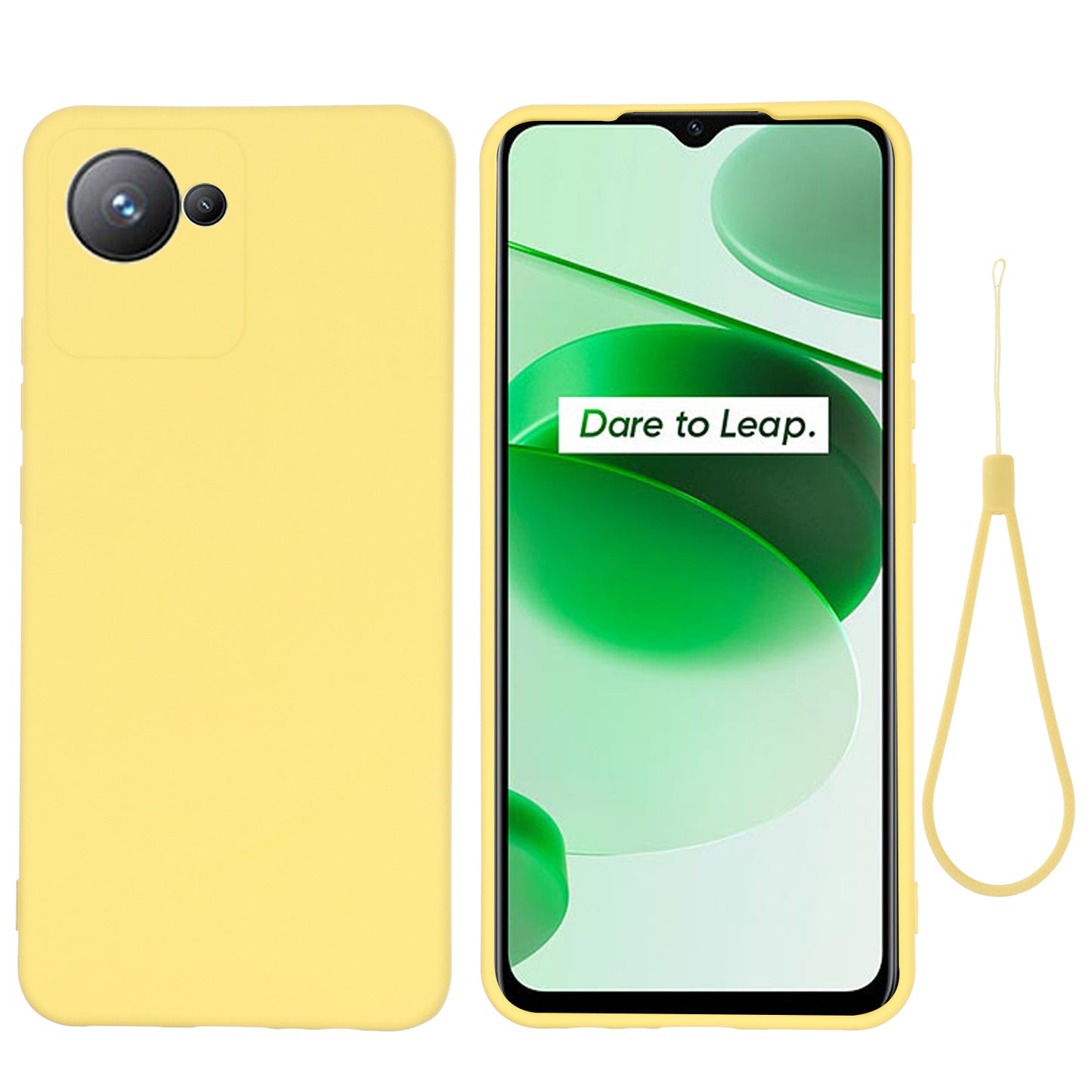 For Realme Narzo 50i Prime 4G / C30s 4G Soft Lining Liquid Silicone Phone Case Anti-Drop Shockproof Cover