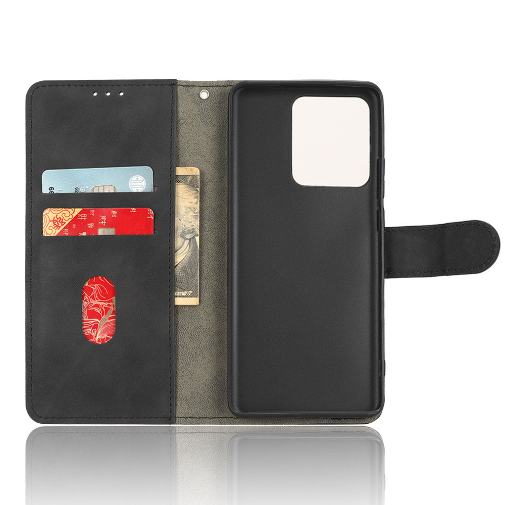 For Motorola Edge 40 5G PU Leather Skin-touch Wallet Case Stand Magnetic Closure Flip Phone Cover