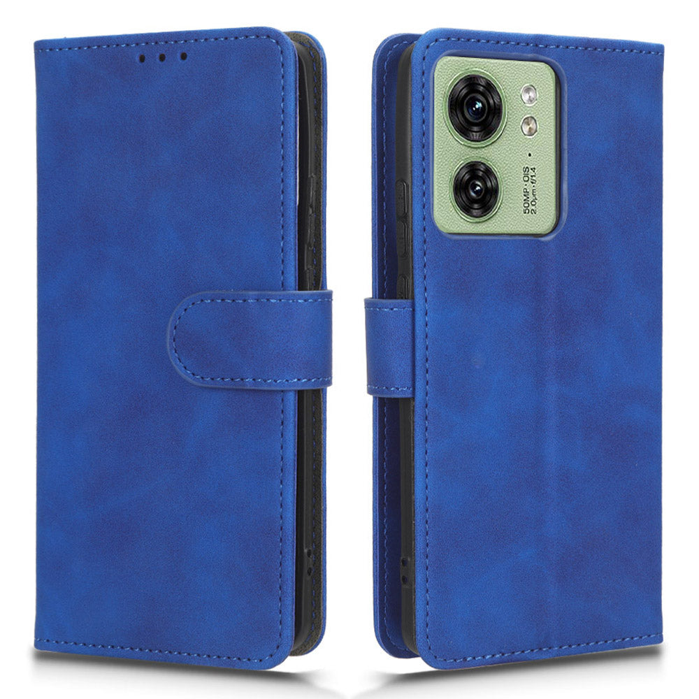 For Motorola Edge 40 5G PU Leather Skin-touch Wallet Case Stand Magnetic Closure Flip Phone Cover