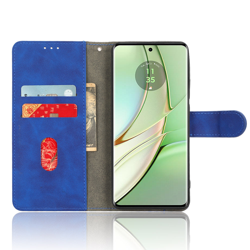 For Motorola Edge 40 5G PU Leather Skin-touch Wallet Case Stand Magnetic Closure Flip Phone Cover