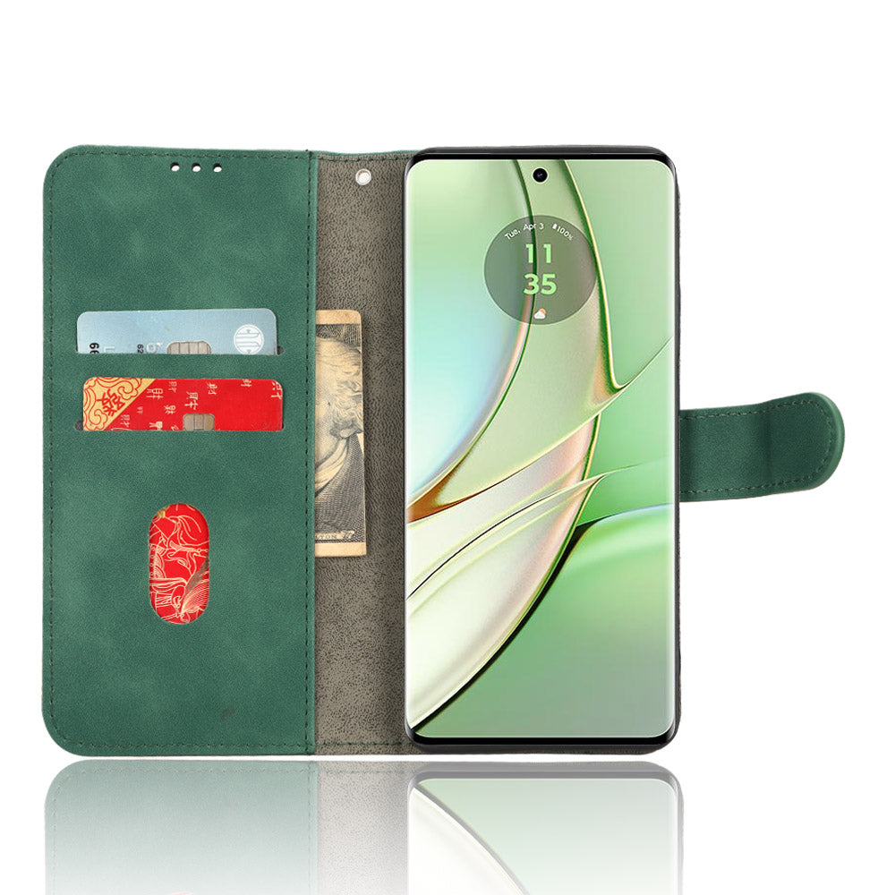 For Motorola Edge 40 5G PU Leather Skin-touch Wallet Case Stand Magnetic Closure Flip Phone Cover